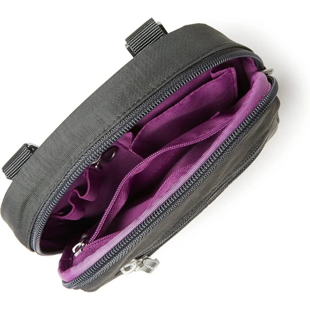 Women's Charcoal Journey Crossbody Bags 9x6 Small Lightweight Handbag - Picture 6 of 10